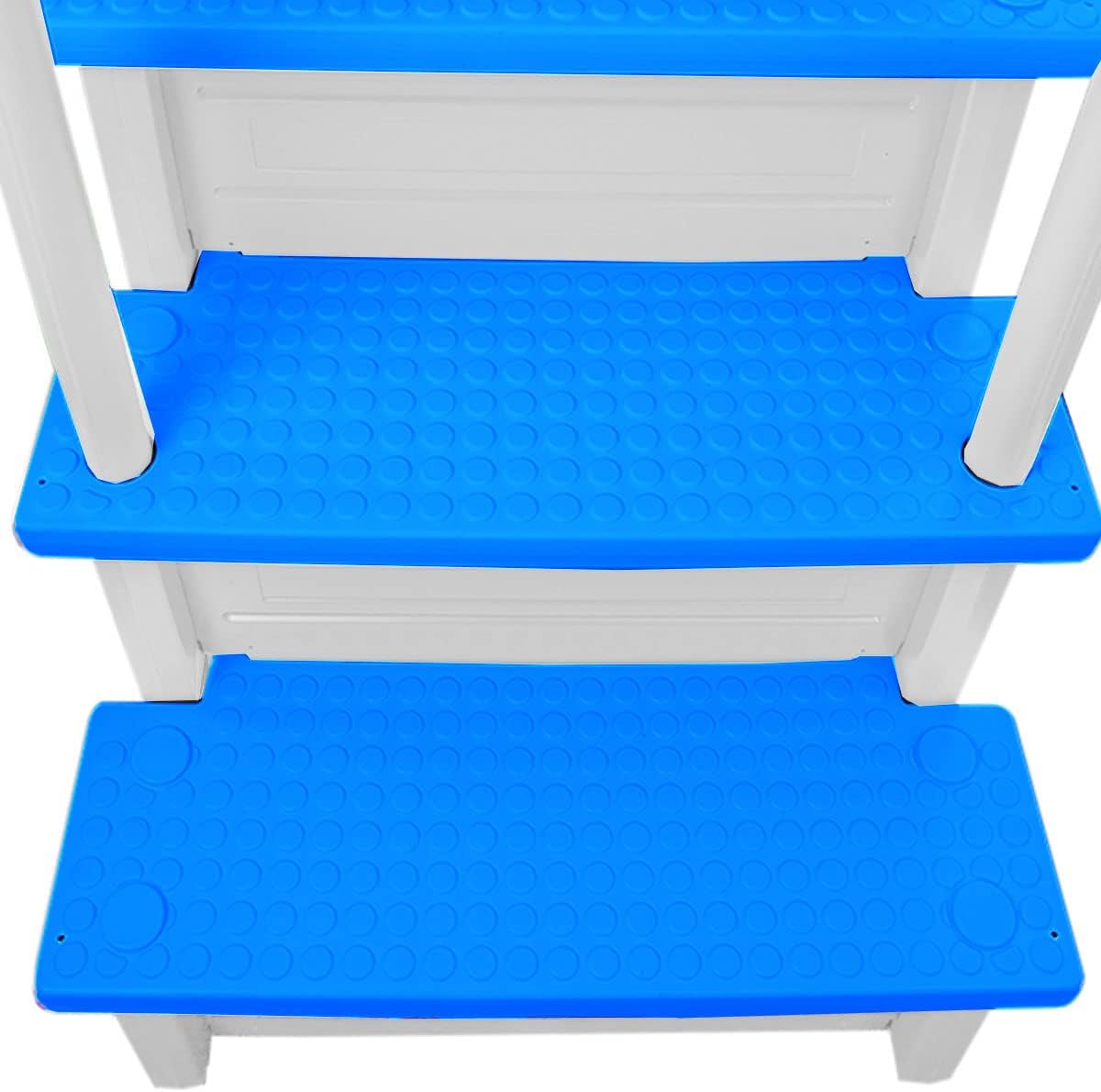 Select Anti-Slip in-Pool Steps | Gray | for Above Ground Swimming Pools | Can Mount to Decks 48" to 54" H | Safety Stairs Capacity Up to 300 lbs