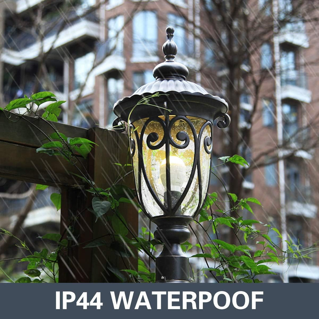 23" Large Outdoor Wall Light for Porch, 2 Pack Aluminium Exterior Wall Mount Lantern for House, Vintage Bronze Outside Wall Sconce with Clear Seeded Glass Shade for Garage