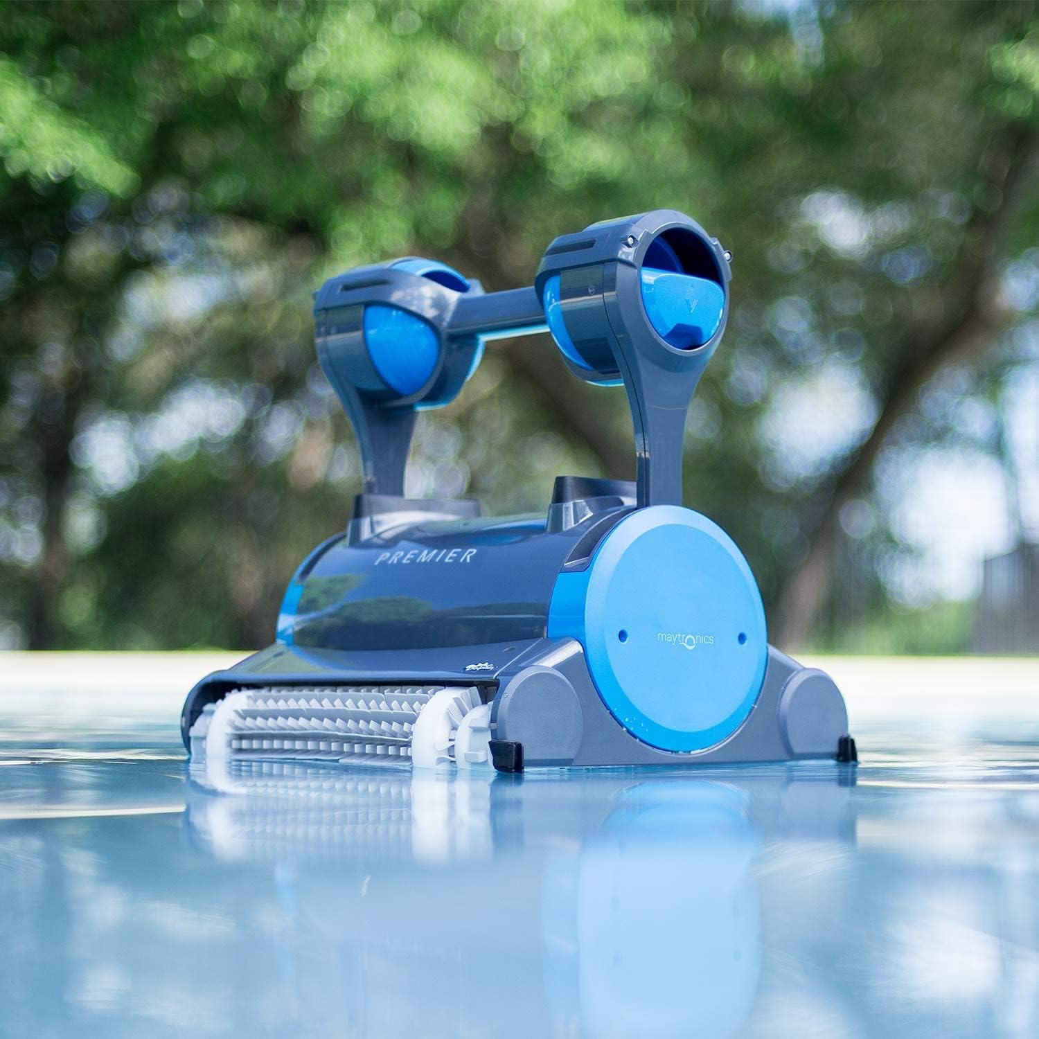 Robotic Pool Cleaner (2024 Model) with Multimedia, Oversized Leaf Bag, Standard & Ultrafine Filters, Weekly Timer, Waterline Cleaning & More — for In-ground Swimming Pools up to 50ft