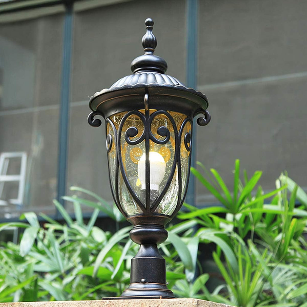 23" Large Outdoor Wall Light for Porch, 2 Pack Aluminium Exterior Wall Mount Lantern for House, Vintage Bronze Outside Wall Sconce with Clear Seeded Glass Shade for Garage
