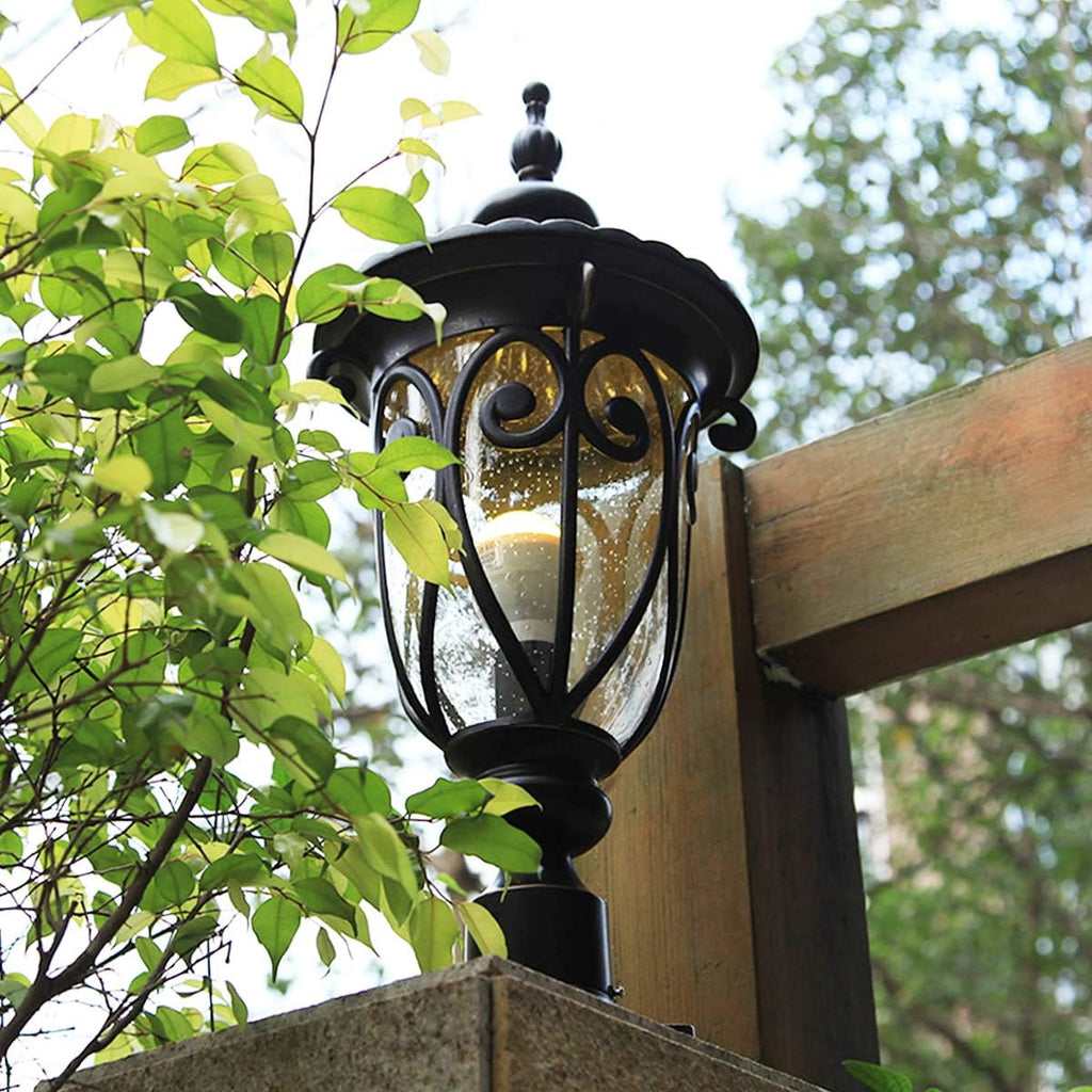 23" Large Outdoor Wall Light for Porch, 2 Pack Aluminium Exterior Wall Mount Lantern for House, Vintage Bronze Outside Wall Sconce with Clear Seeded Glass Shade for Garage